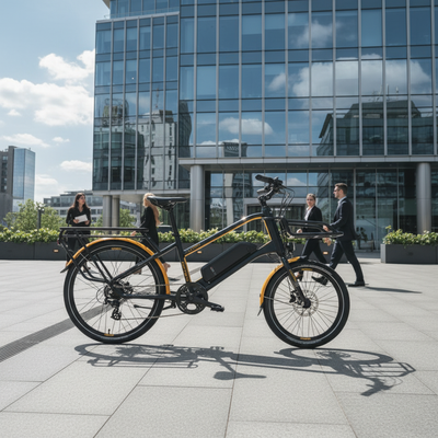 Carraro E-LINE eLORRY 2.1 modern ofis binası yanında