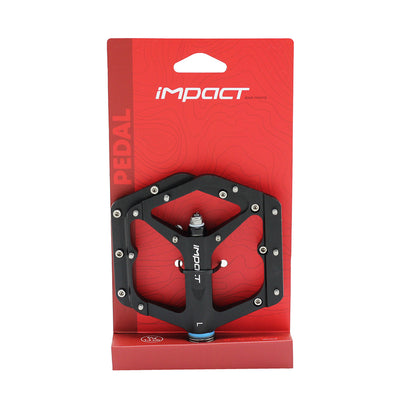 Impact CLUT Aluminum Bicycle Pedal Single Bearing Black PDL-229