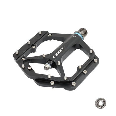 Impact CLUT Aluminum Bicycle Pedal Single Bearing Black PDL-229