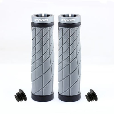 Велосипедная ручка Impact Fit 2 с поддержкой ладони черно-серая ELC-301