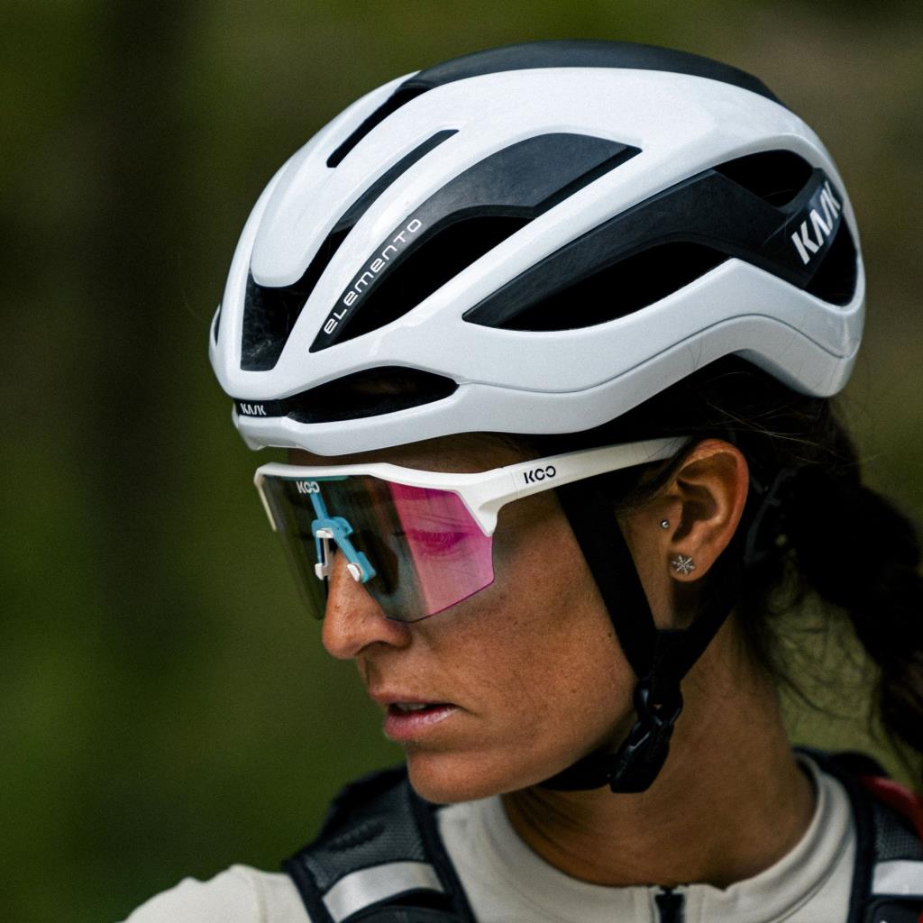 Kask Elemento Yol Bisikleti Kaskı Beyaz Small