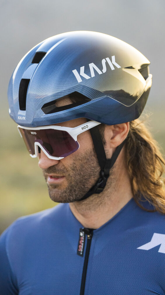 Kask Nirvana Yol Bisikleti Kaskı Mavi Medium