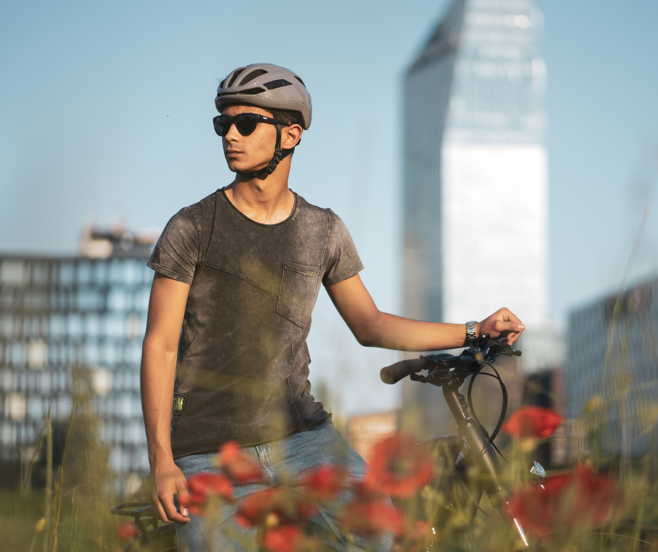 Kask Sintesi Yol Bisikleti Kaskı Gri Large