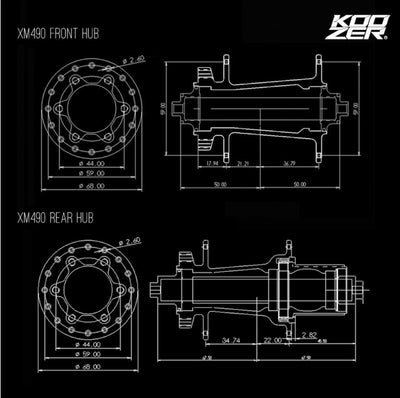 Задняя велосипедная втулка Koozer XM490 Pro, 32 отверстия, 5x141, корпус QR HG, черная 
