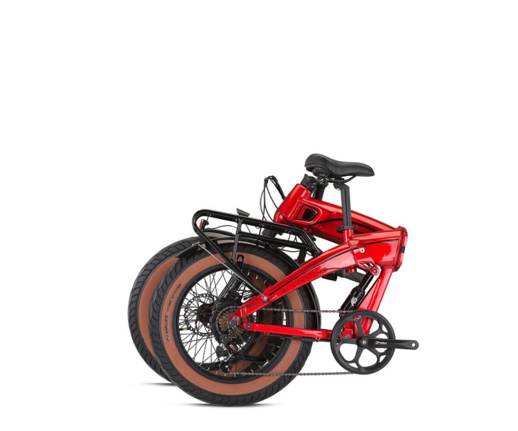 Loop Armour Elektrikli Fat Bike Çift Süspansiyon 20 Jant Kırmızı Siyah