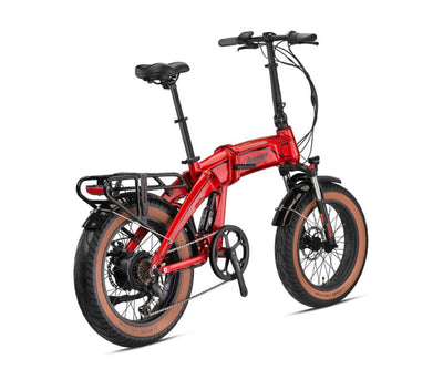 Loop Armour Elektrikli Fat Bike Çift Süspansiyon 20 Jant Kırmızı Siyah