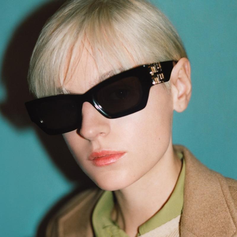 Miu Miu 0MU 09WS Women's Sunglasses 1AB5S053 Black Dark Gray 53 Ekartman