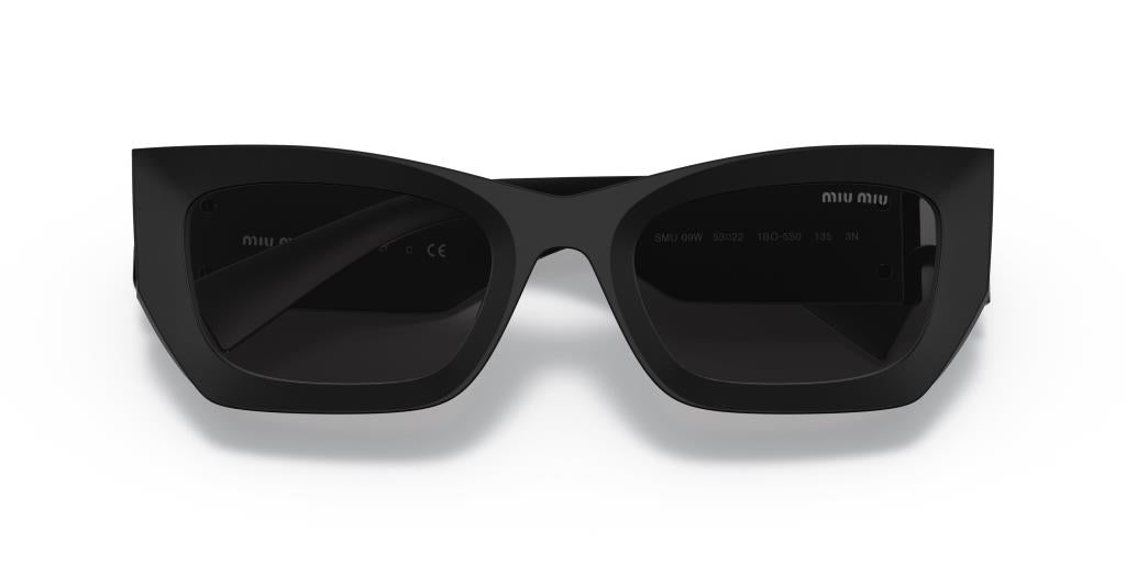 Miu Miu 0MU09WS Women's Sunglasses Matte Black Dark Gray 1BO5503N 53 Ekartman