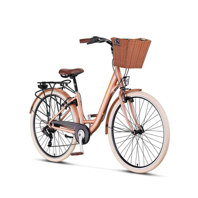 Mosso Infinity V Lady Aluminum Women's City Bike Bicycle with Basket 2022 Model 