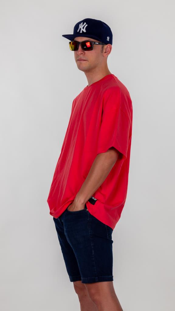 Nar Çiçeği Pyke Oversize Tişört