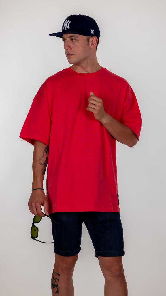 Nar Çiçeği Pyke Oversize Tişört