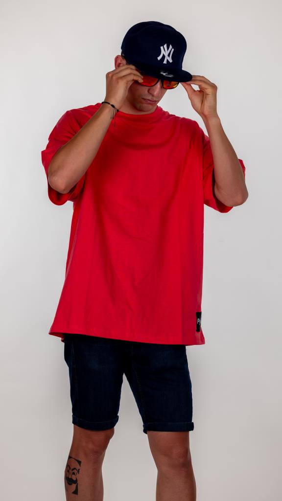 Nar Çiçeği Pyke Oversize Tişört