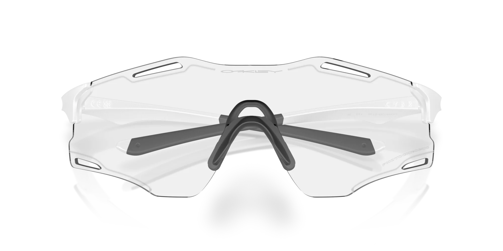 Oakley CYBR ZERO Photochromic Güneş Gözlüğü 9512D 951201 Matte White Clear Photochromic 50% Black