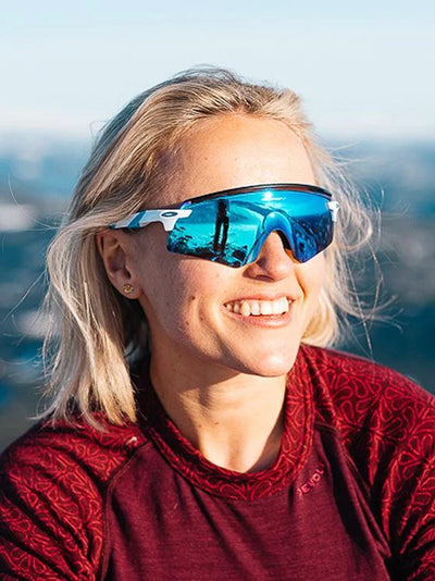 Oakley Encoder Cycling Sunglasses Matte White Prizm Trail Torch