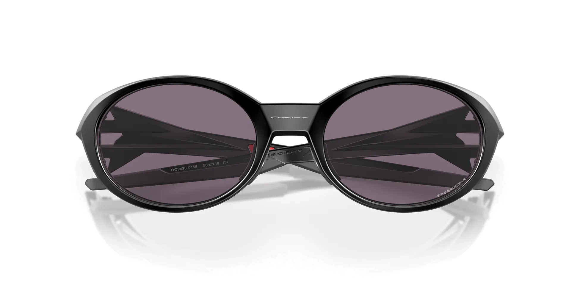 Солнцезащитные очки Oakley EYEJACKET REDUX 943801, матово-чёрные, призматические, серые, 58, Ekartman