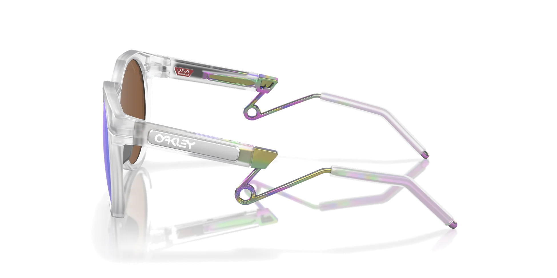 Oakley HSTN Metal Güneş Gözlüğü 927902 Matte Clear Prizm Violet