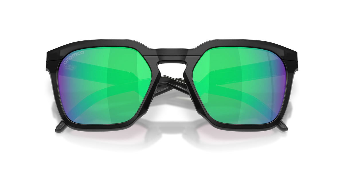 Oakley HSTN SQ Aston Martin Aramco Formula 1 Takım Güneş Gözlüğü 953313 Matte Black Ink Prizm Jade