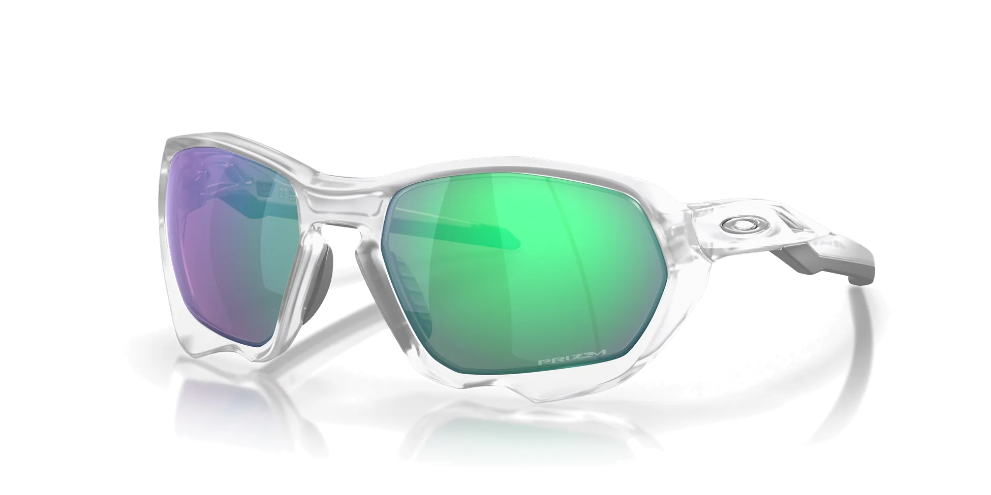 Солнцезащитные очки Oakley Plasma 901916, матовые, прозрачные, Prizm Road, нефритовые.