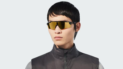 Солнцезащитные очки Oakley Radar Ev Path Polarized 9208C9, полированные, черные, призматические, 24K, поляризованные