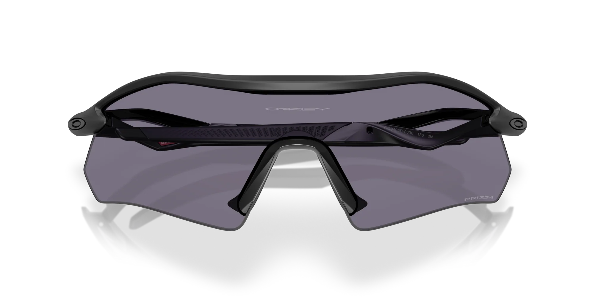 Солнцезащитные очки Oakley Radar Plate 9495D 949506, матово-чёрные, призматические, серые