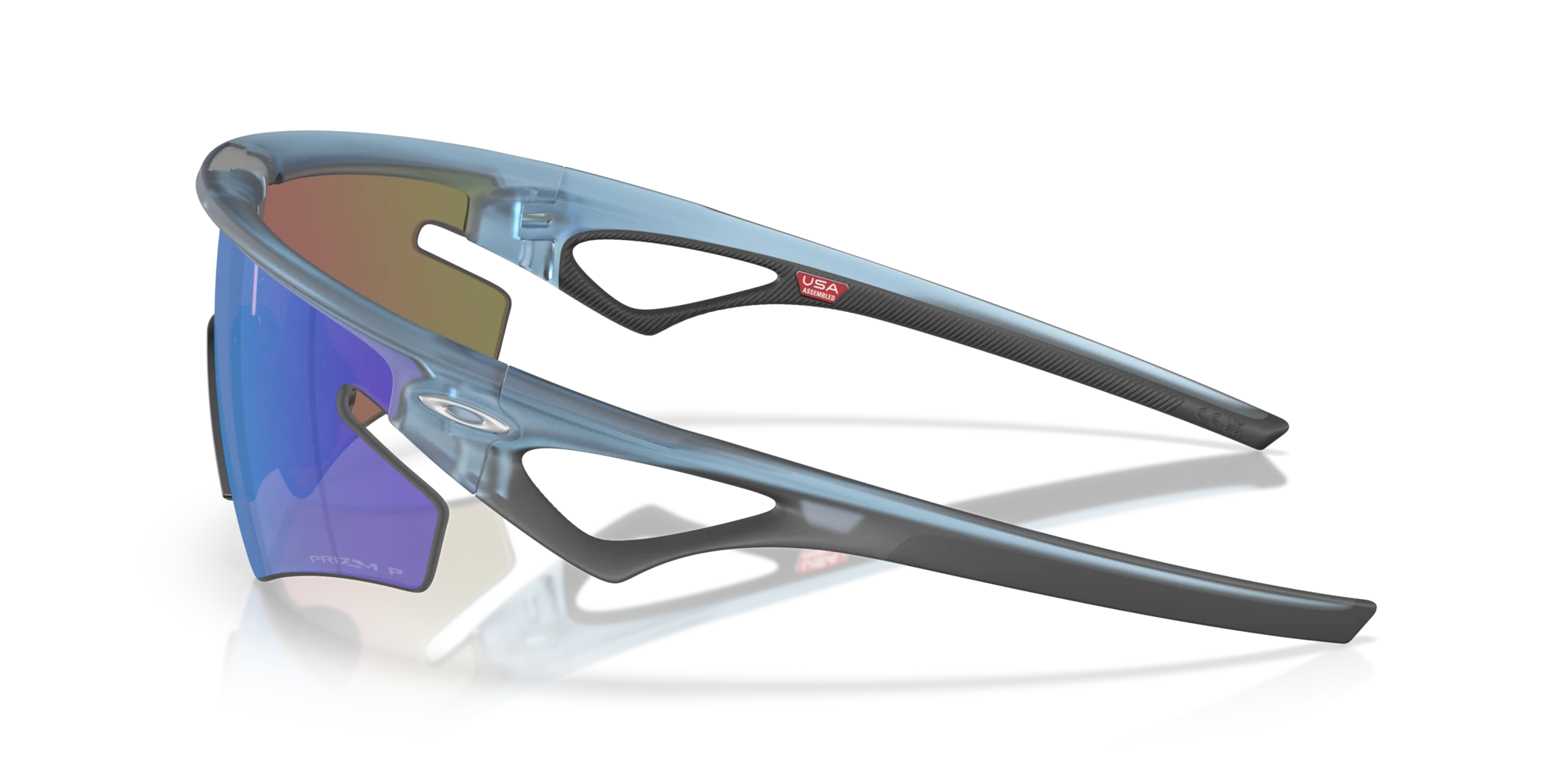 Oakley Sphaera Slash Polarized Sunglasses 949903 Matte Trans Stonewash Prizm Sapphire Polarized