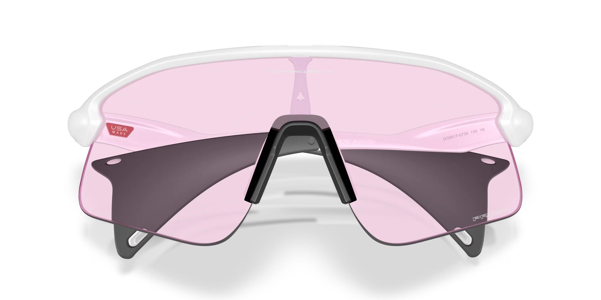 Солнцезащитные очки Oakley STUNT DEVIL 951707, матово-белые, Prizm, для условий низкой освещенности.