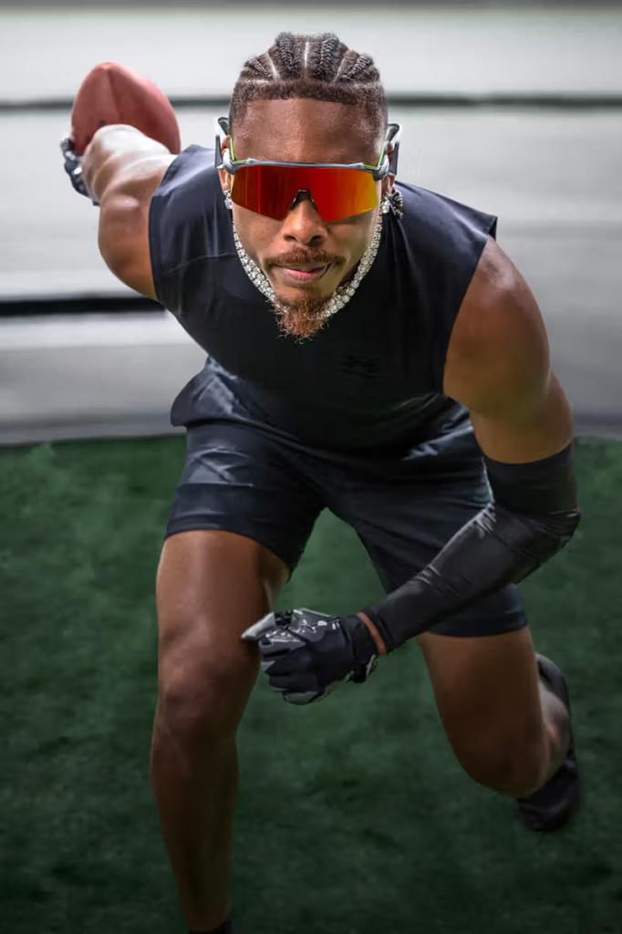 Солнцезащитные очки Oakley Stunt Wing 951903, матовые, песочно-чёрные, призматические