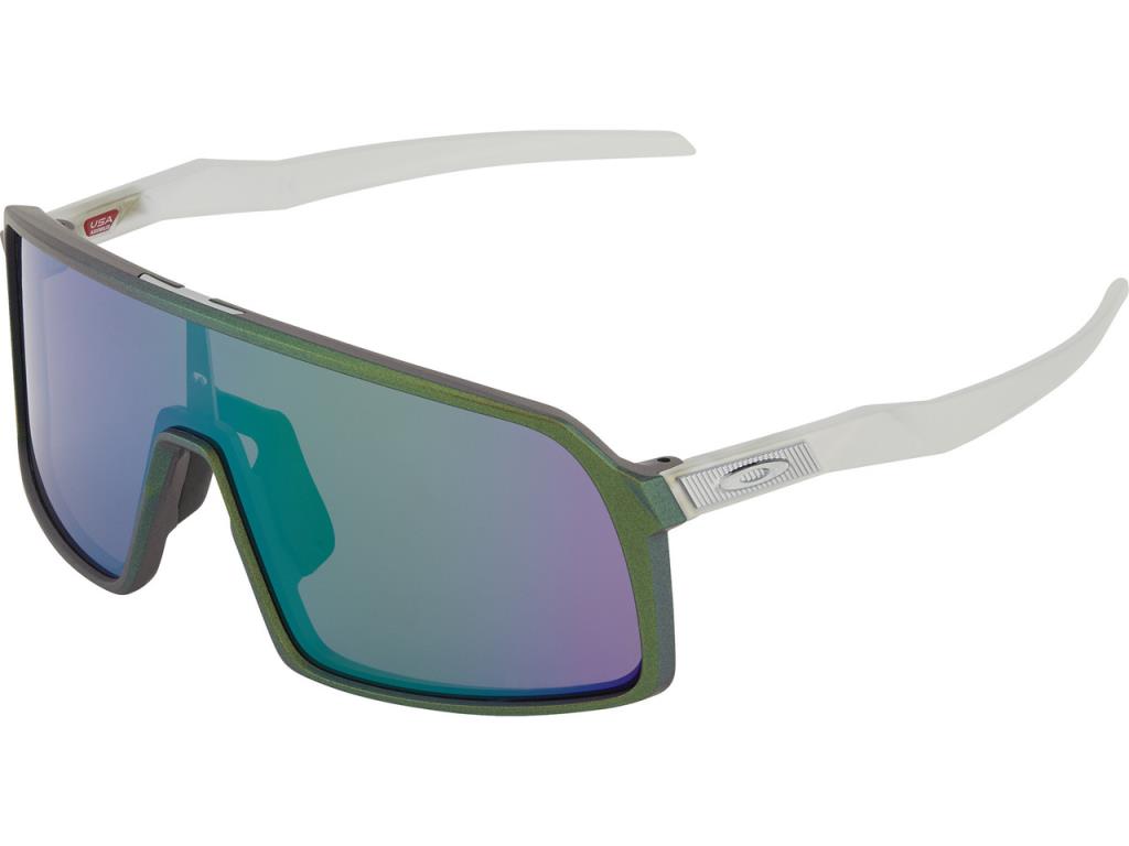 Oakley Sutro Cycling Sunglasses Matte Silver Green Colorshift Prizm Road Jade
