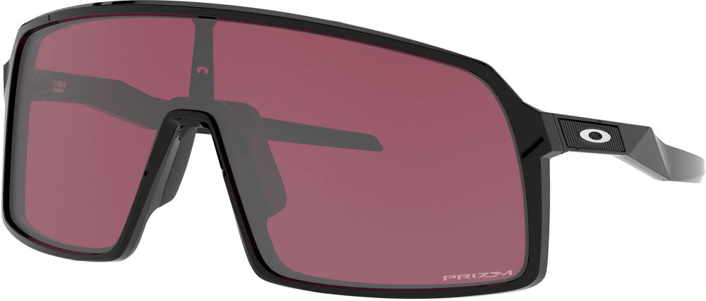 Oakley Sutro Cycling Sunglasses Polished Black Prizm Snow Black Iridium