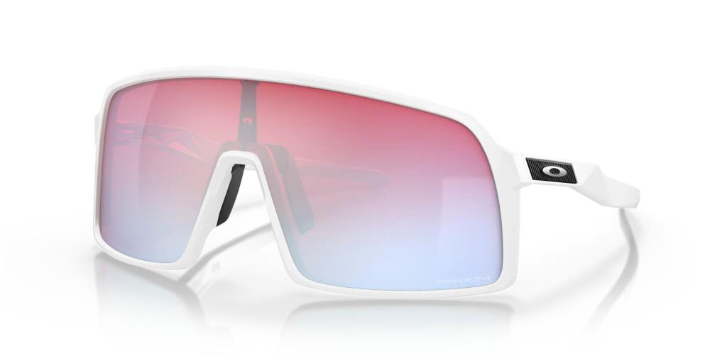 Oakley Sutro Cycling Sunglasses Polished White Prizm Snow Sapphire Irid