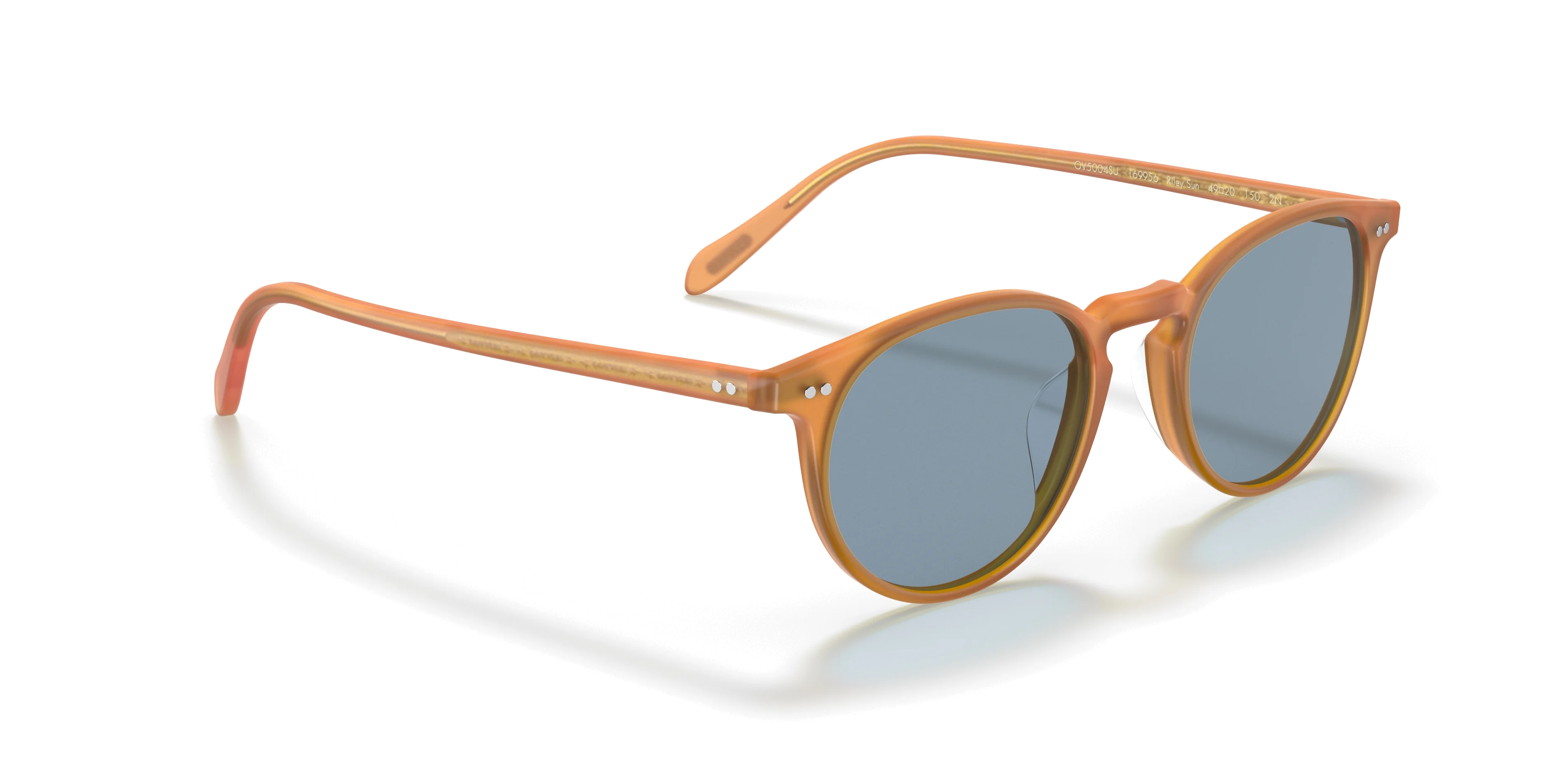Oliver Peoples Riley Sun Güneş Gözlüğü OV5004SU 169956 Semi Matte Amber Tortoise Cobalto 49 Ekartman