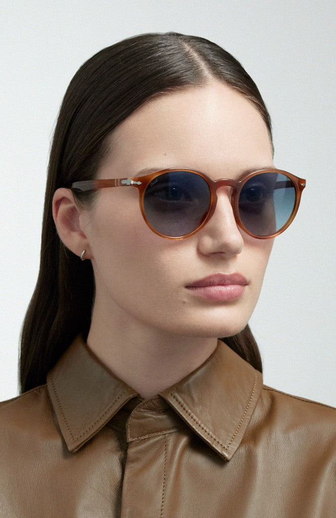 Persol Polarize Güneş Gözlüğü PO3171S 204/S3 Miele Blue Gradient Dark Blue Polar 52 Ekartman