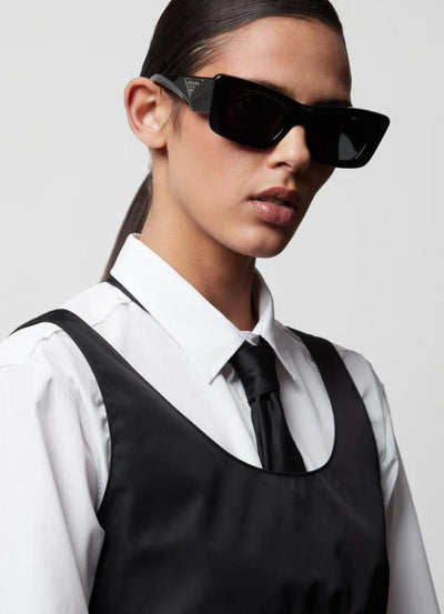 Prada 0PR13ZS Sunglasses 1AB550 Black Dark Gray 50 Ekartman