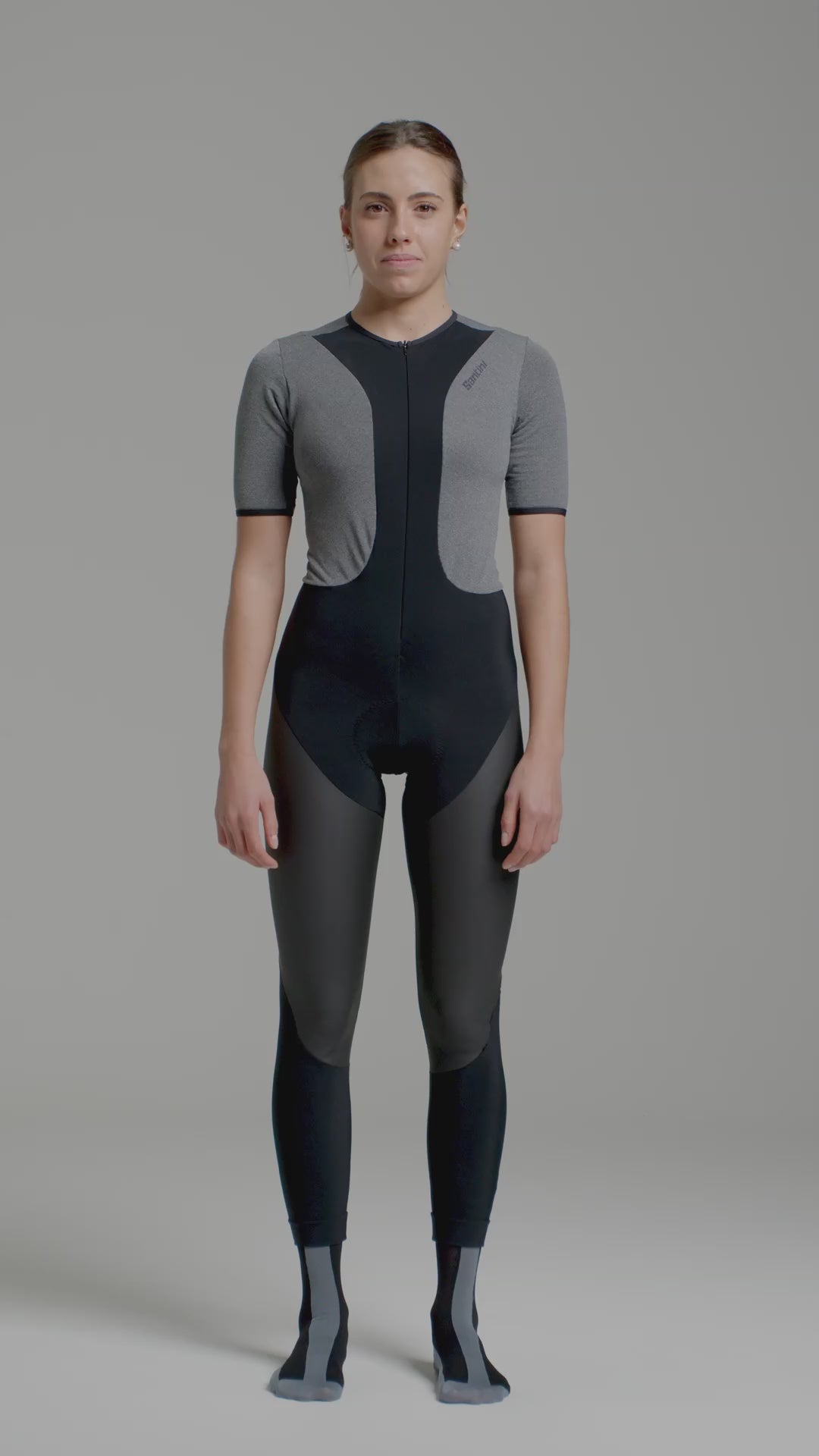 Santini VEGA GRIDO Kışlık Kadın Bisiklet Taytı 2W1182C3WVEGAXGRID