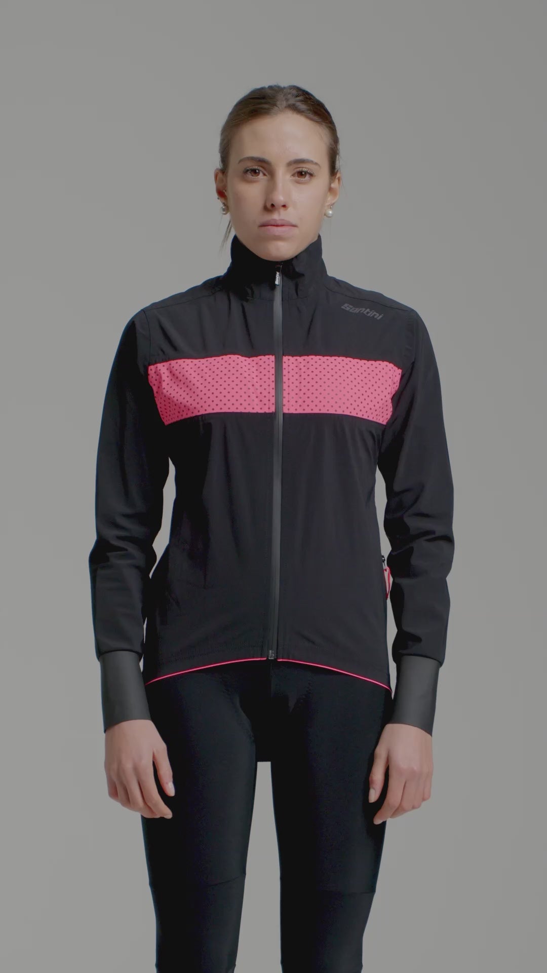 Santini GUARD MERCURIO Kadın Yağmurluk Bisiklet Ceketi 1W51775GUARDMERC