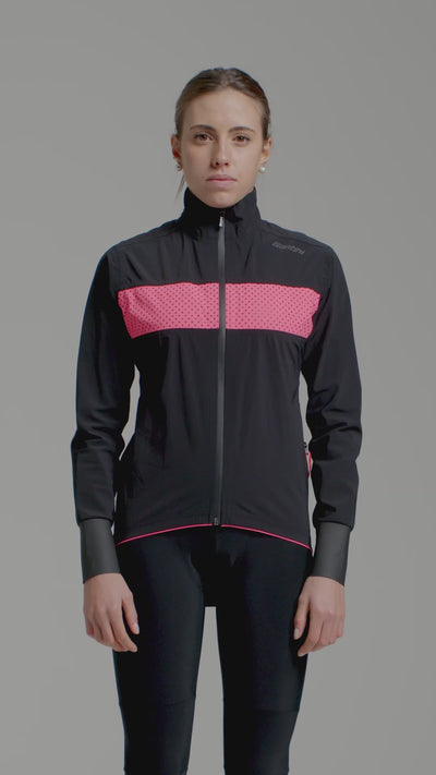 Santini GUARD MERCURIO Kadın Yağmurluk Bisiklet Ceketi 1W51775GUARDMERC