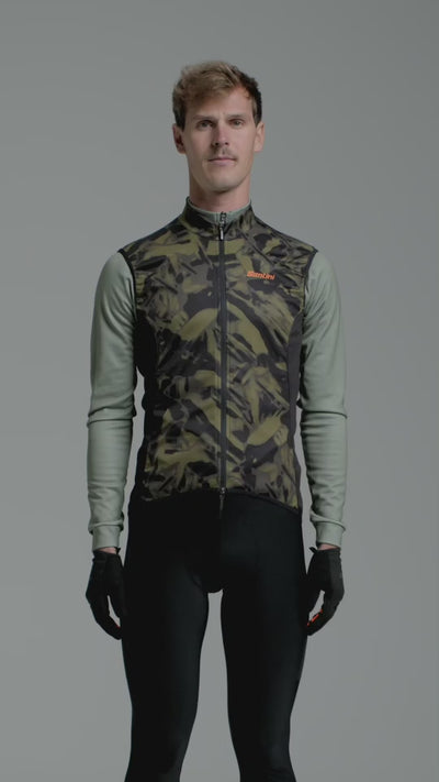 Santini Nebula Gravel Wind Vest Erkek Rüzgarlık Yelek 0M54275NEBULGRAV