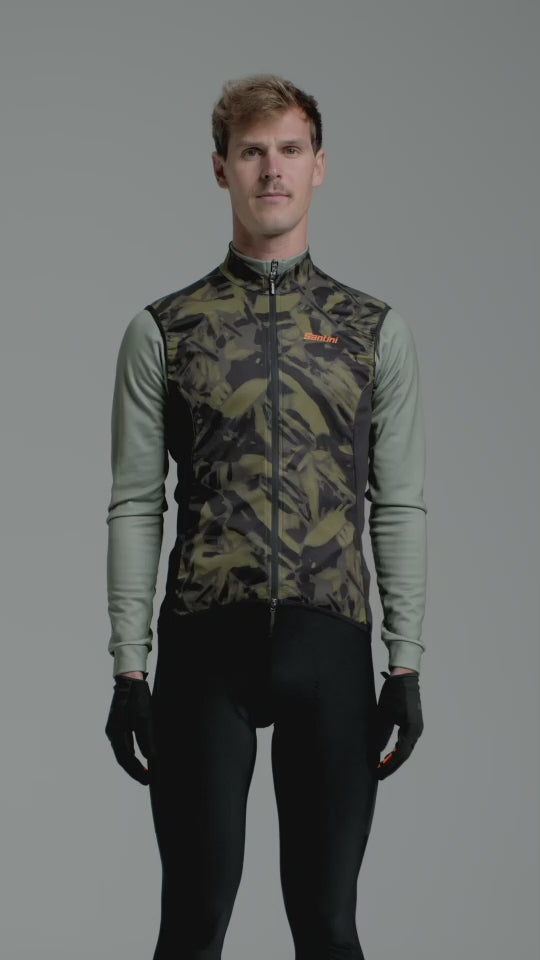 Santini Nebula Gravel Wind Vest Erkek Rüzgarlık Yelek 0M54275NEBULGRAV