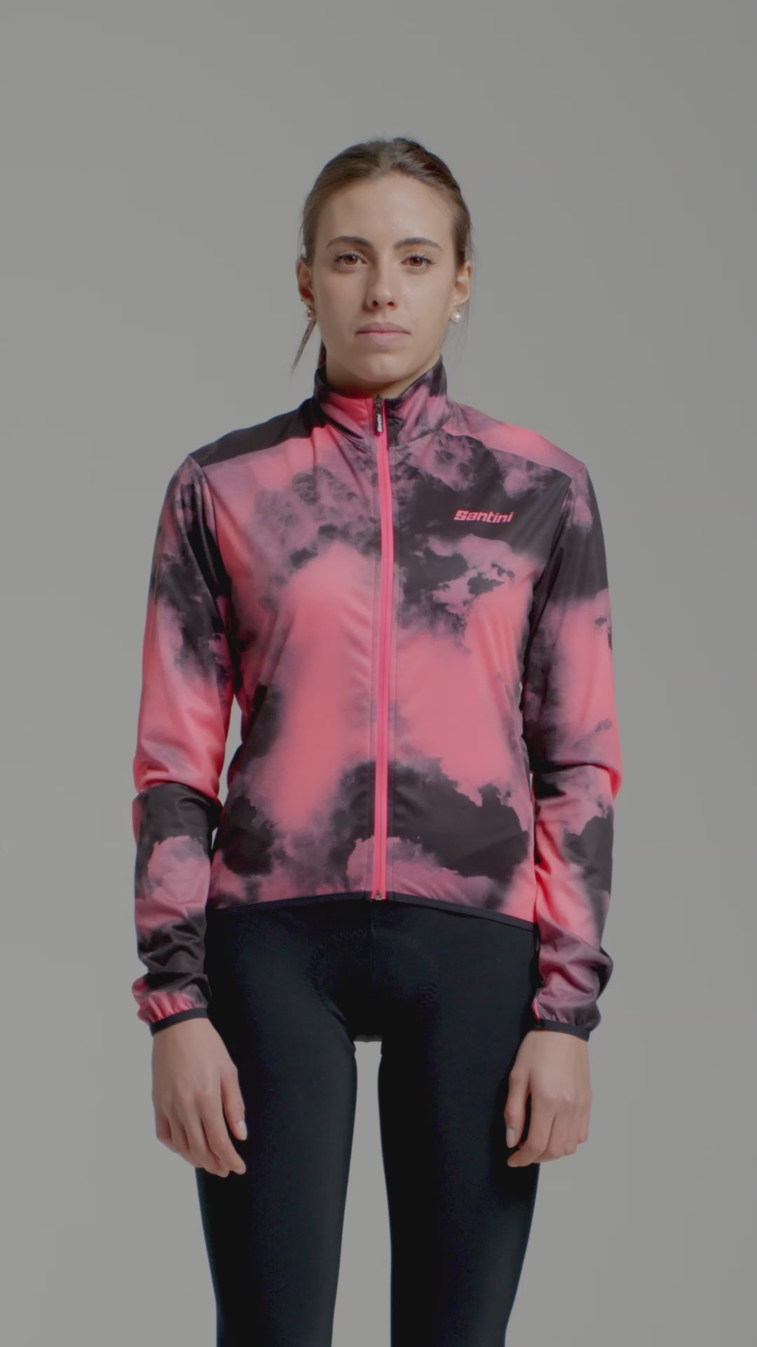 Santini NEBULA STORM Kadın Rüzgarlık Bisiklet Ceketi 2W332L75NEBULSTOR