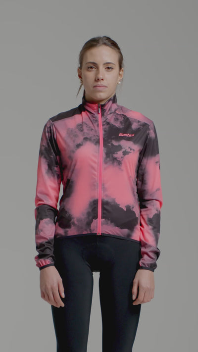 Santini NEBULA STORM Kadın Rüzgarlık Bisiklet Ceketi 2W332L75NEBULSTOR