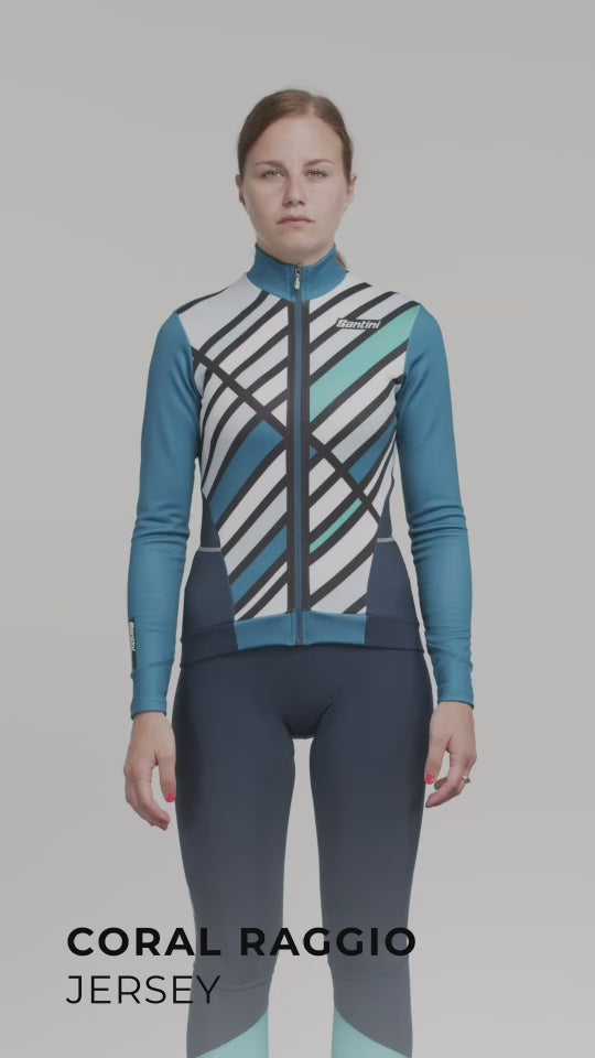Santini Coral Raggio Kadın Kışlık Bisiklet Forması 1W216175CORALRAGG