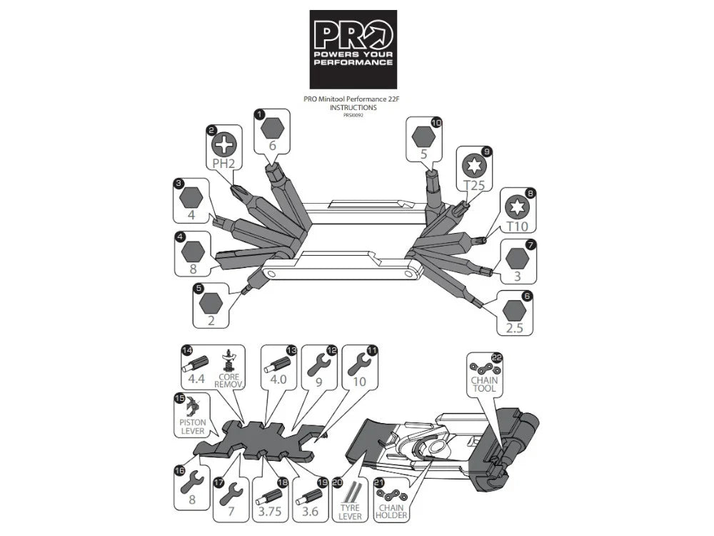 Pro Mini Tool 22F Perform Alloy Alyen Seti PRTL0133