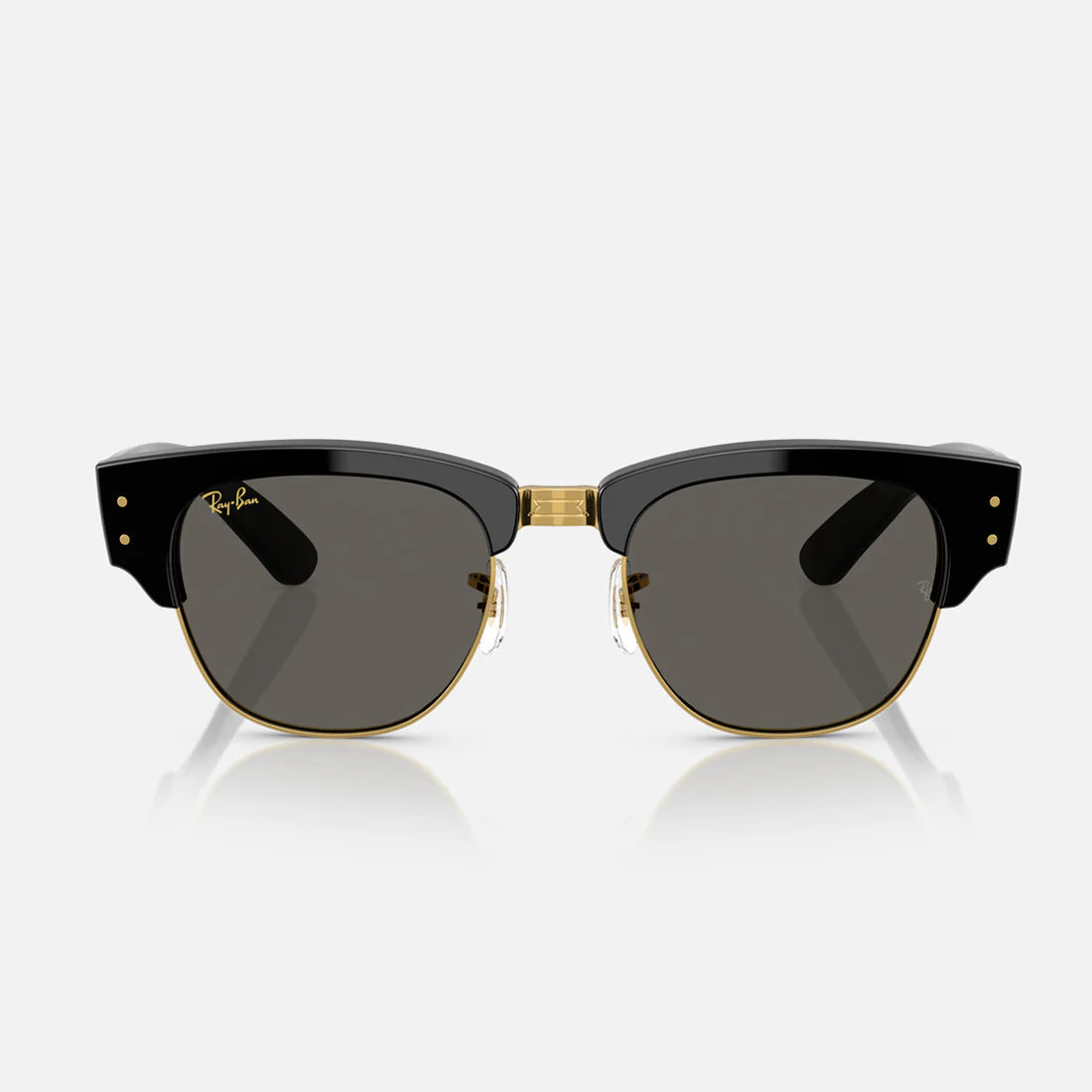 Солнцезащитные очки Ray-Ban Mega ClubMaster ASAP Rocky из специальной коллекции 0RB0316S, черные на золотом, темно-серые, размер 53, 6826J5