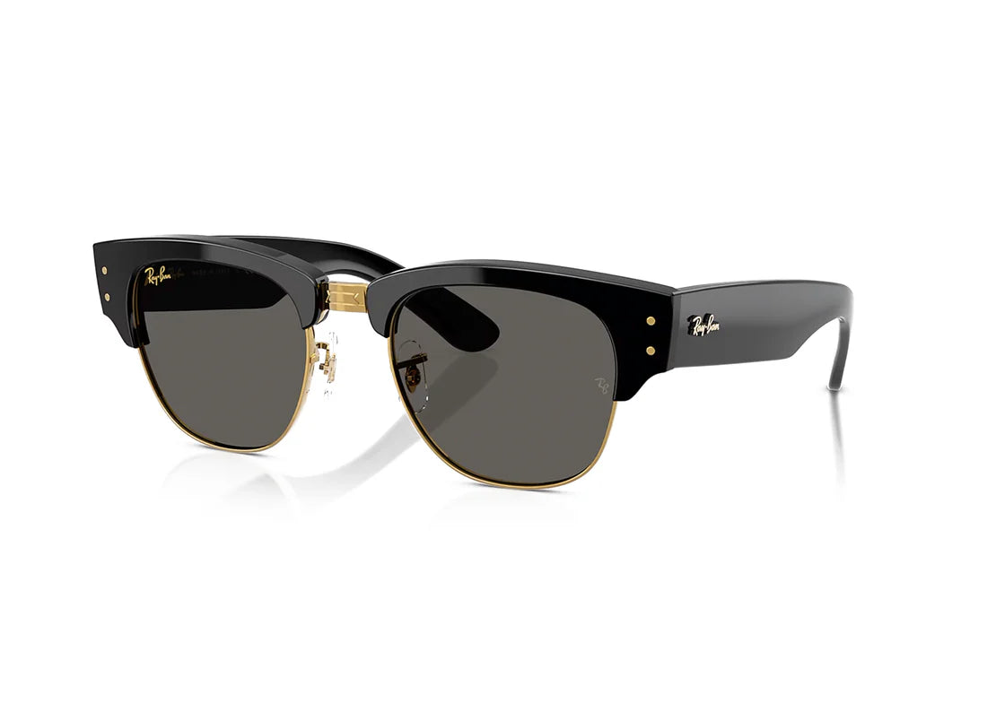 Солнцезащитные очки Ray-Ban Mega ClubMaster ASAP Rocky из специальной коллекции 0RB0316S, черные на золотом, темно-серые, размер 53, 6826J5