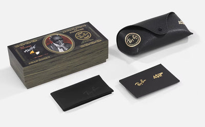 Солнцезащитные очки Ray-Ban Mega ClubMaster ASAP Rocky из специальной коллекции 0RB0316S, черные на золотом, темно-серые, размер 53, 6826J5