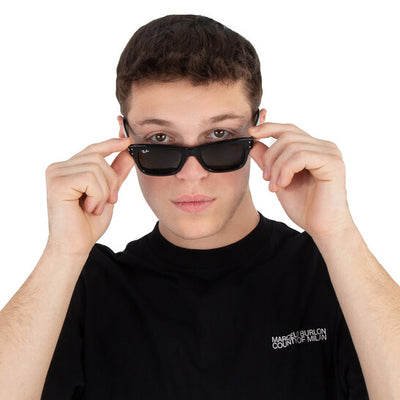 Ray-Ban MR Burbank Sunglasses RB2283 901/31 Black Green 52 Lens Width