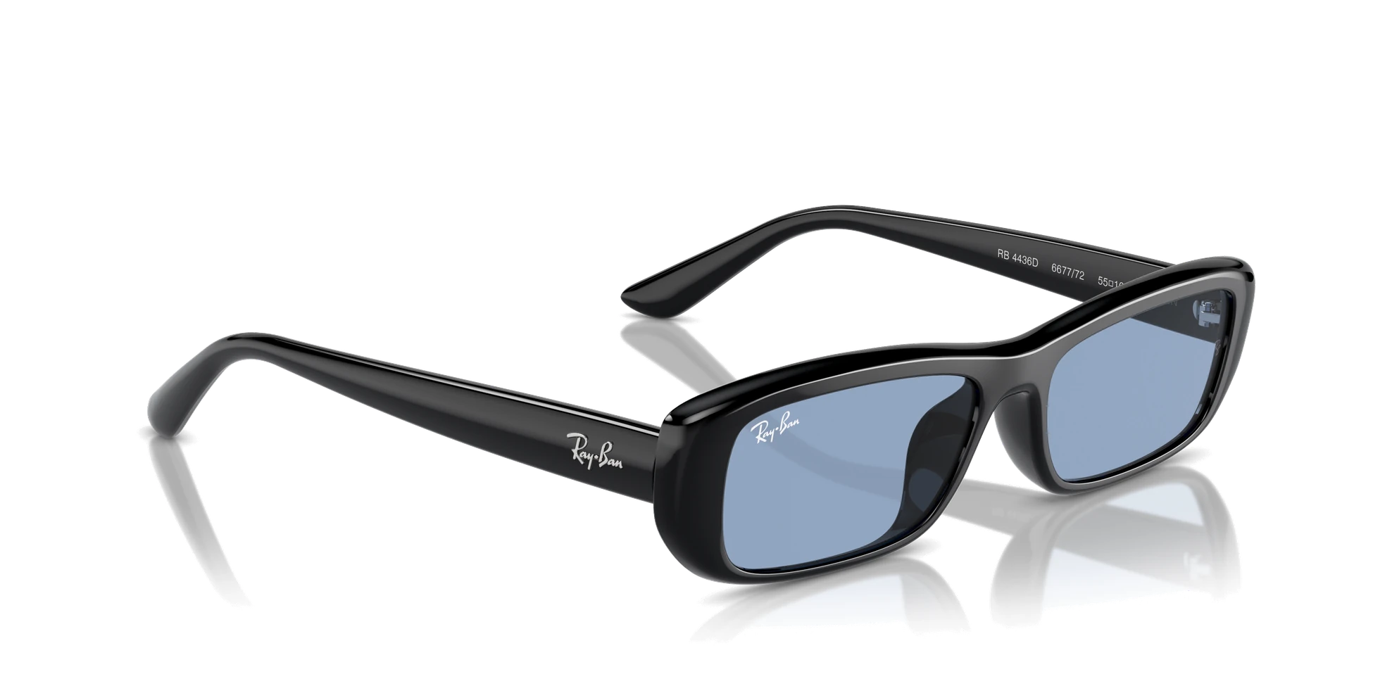 Ray-Ban RB4436D Sunglasses Black Light Blue 667772 55 Lens Width 