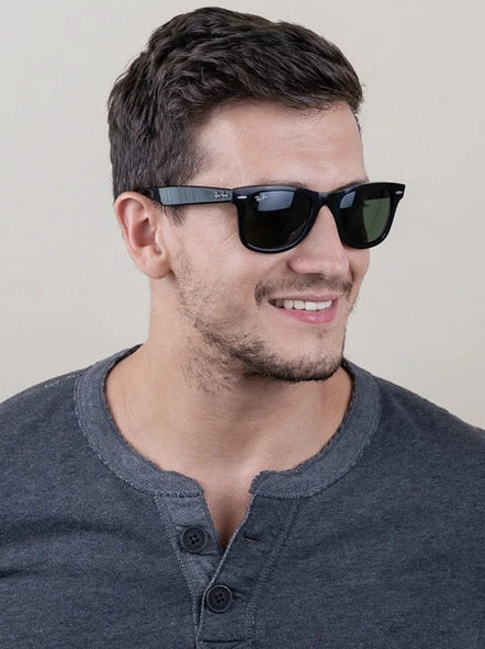 Ray-Ban Wayfarer Güneş Gözlüğü RB2140 129431 Black On Transparent Green 50 Ekartman