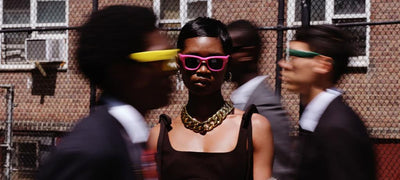 Ray-Ban Wayfarer Puffer A$AP ROCKY Special Edition Sunglasses RB4940 683287 Fuchsia Ultra Black Size 47 