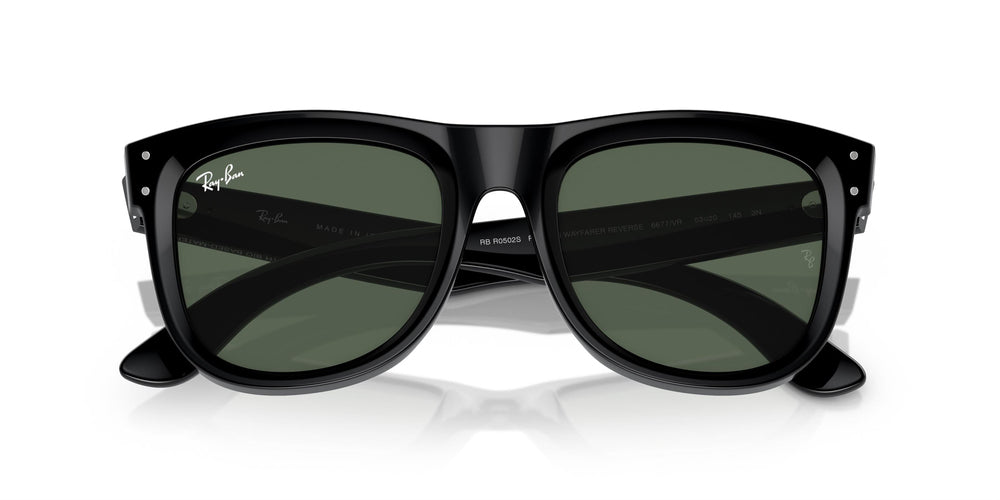 Ray-Ban Wayfarer Reverse Güneş Gözlüğü RBR0502S 6677VR Black Dark Green 50 Ekartman